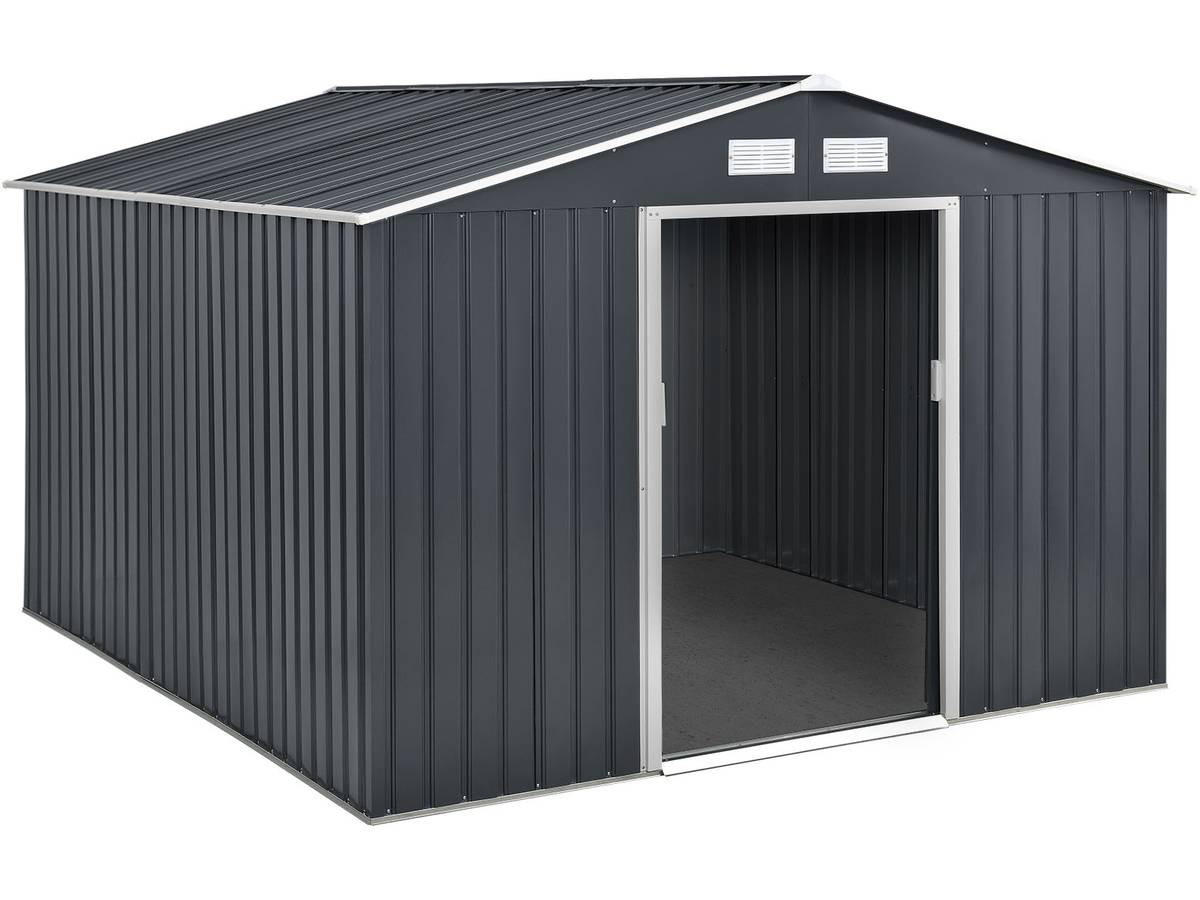 METALL-GARTENHAUS vegas Grau - Grau, Metall (277/202/255cm) - Habitat Garten