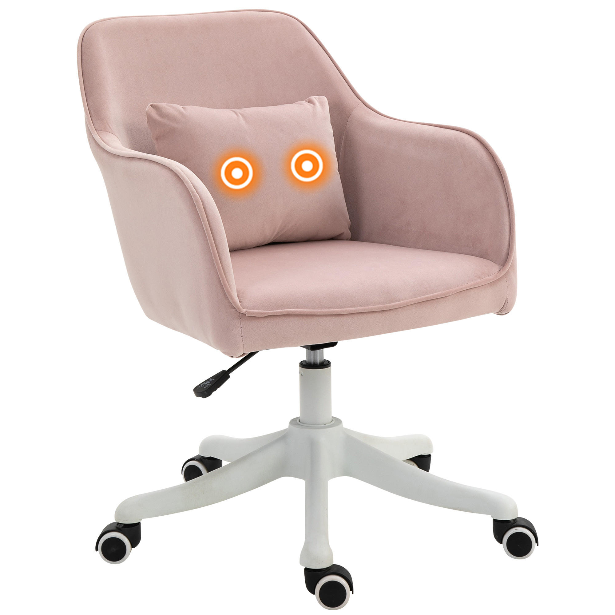 DREHSTUHL DE-11650 Samt mit integrierter Massagefunktion Rosé - Pink, Textil (70/86/55cm) - ComfortXL