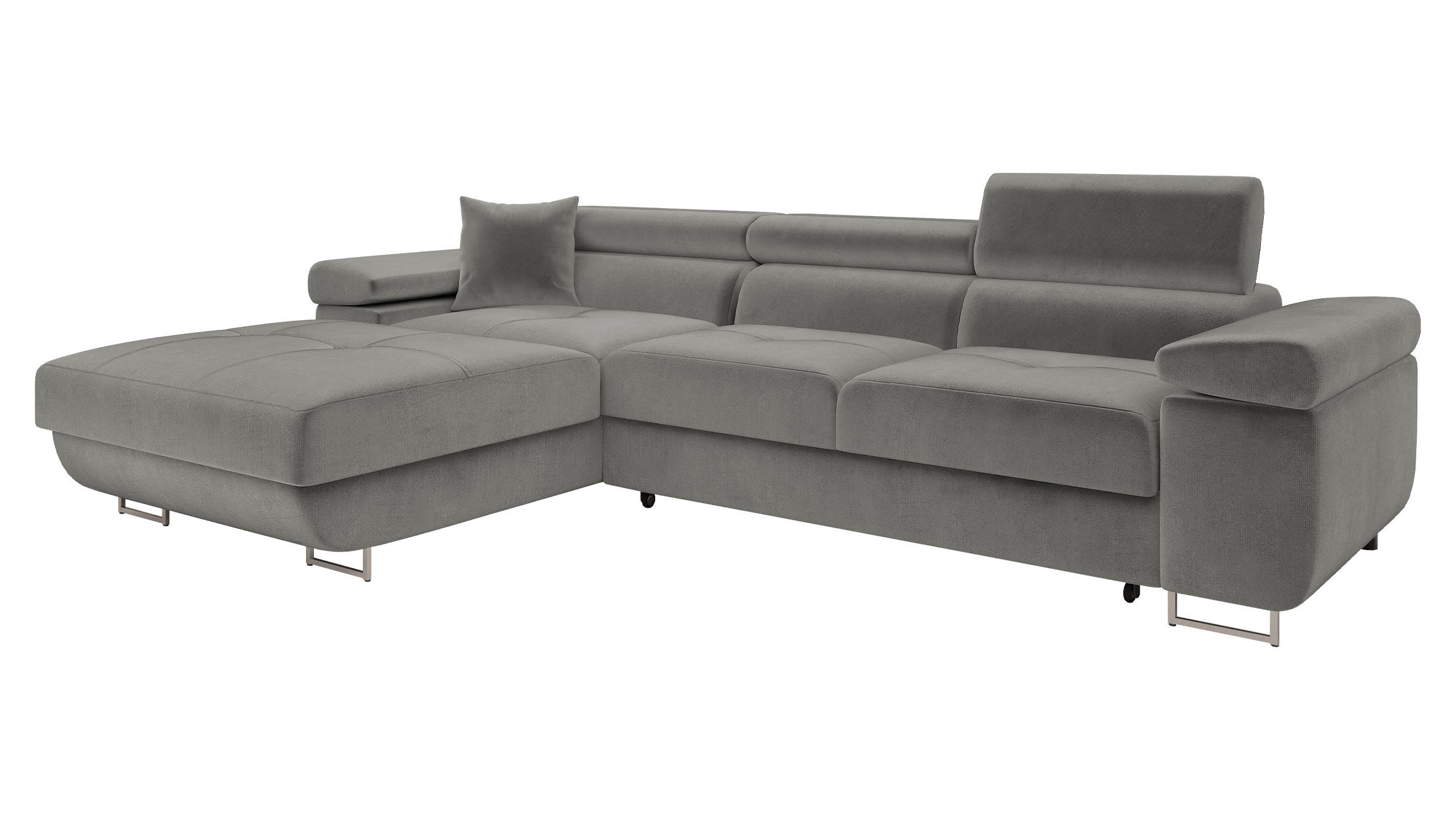 Mirjan24 Ecksofa Silber 280x170 cm