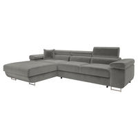 ECKSOFA Torezio Mini, Seite: Links - Silberfarben, Holz/Textil (280/170cm) - MIRJAN24