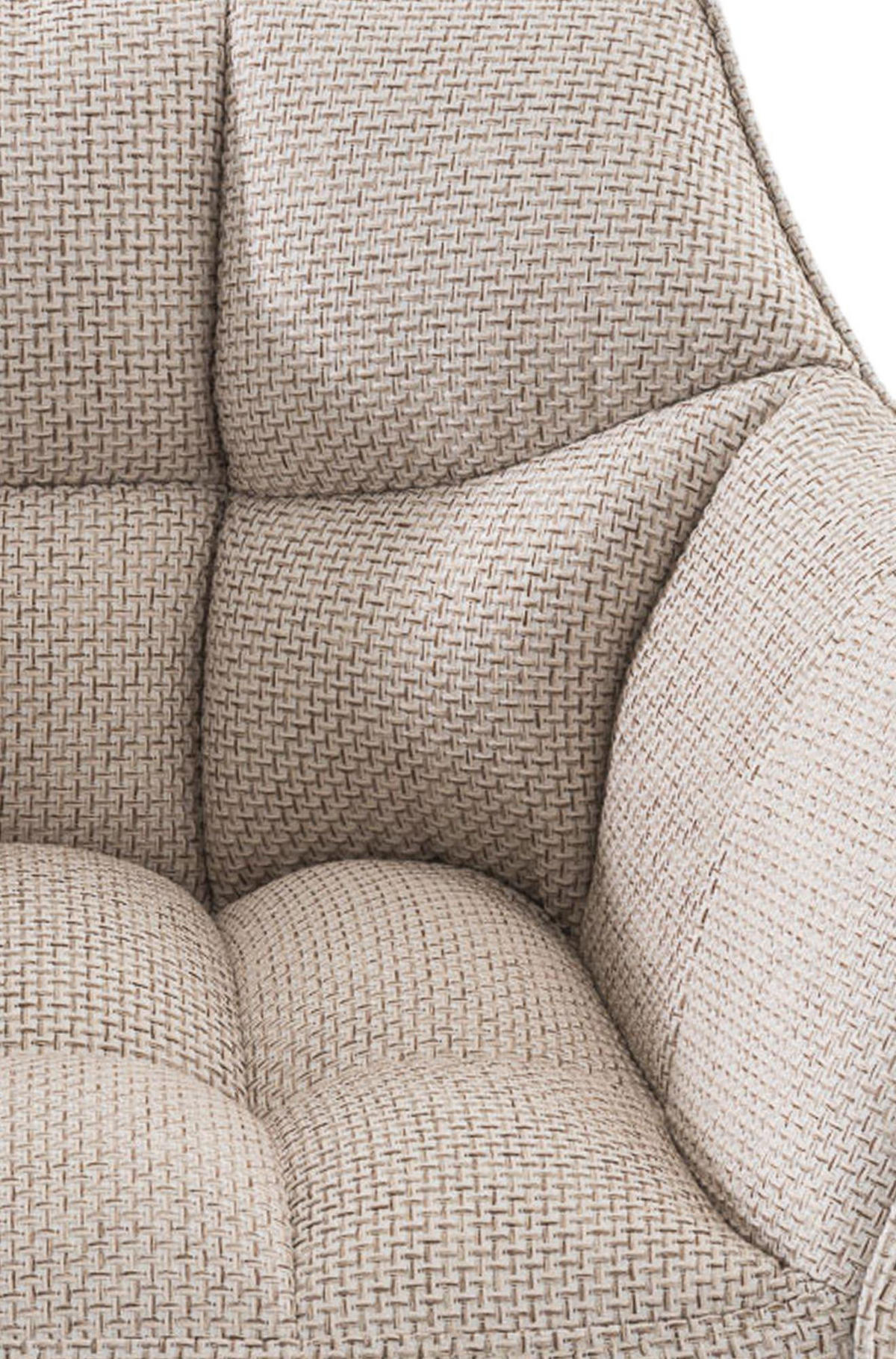 BARHOCKER 2er Set Stoff Elfenbein - Edelstahlfarben/Creme, Textil/Metall (64/88/45cm) - CLP
