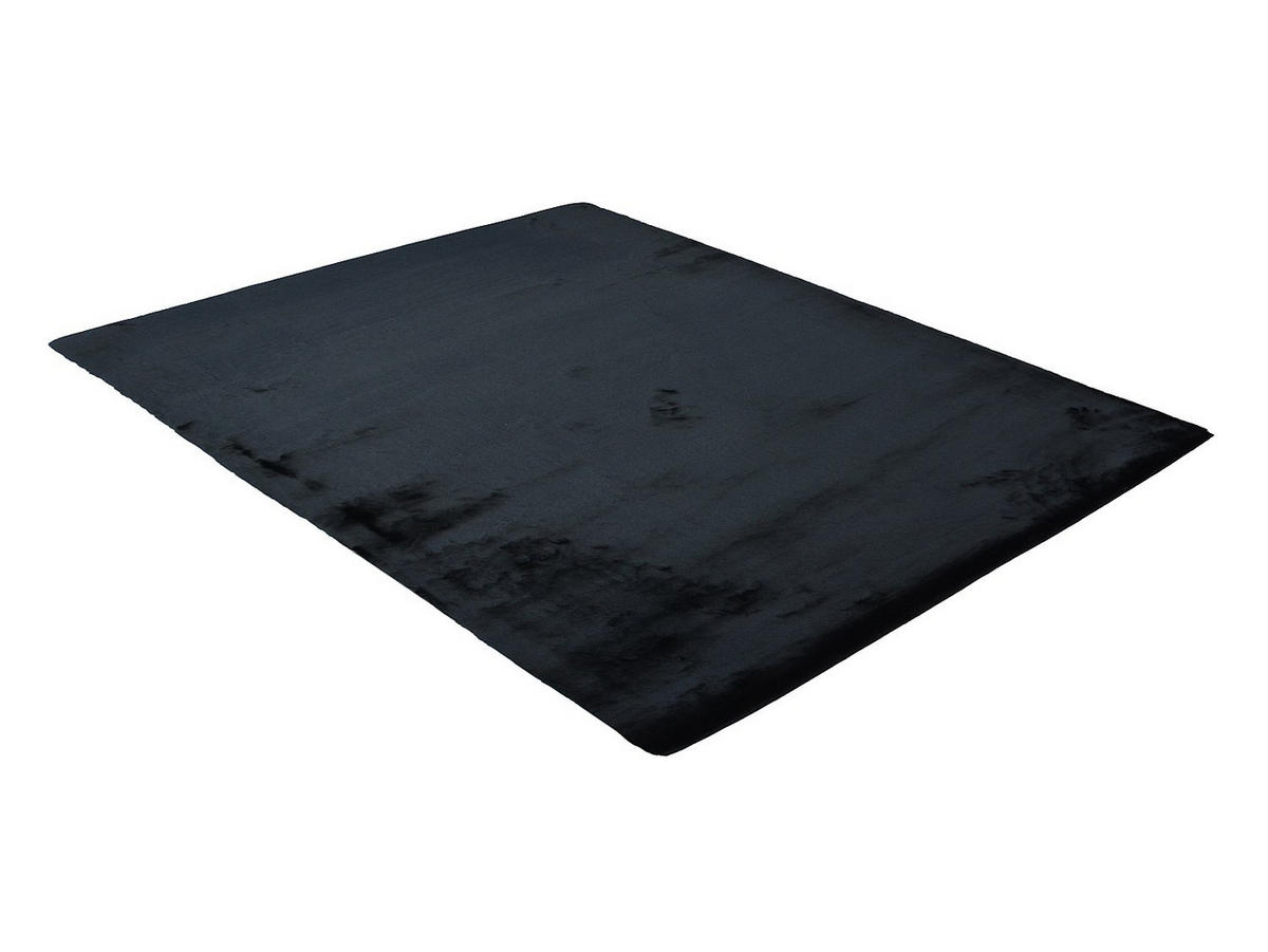 WOHNZIMMERTEPPICH - 230 x 160 - stoff - schwarz Bunny - Schwarz, Textil (230/160cm) - Vente-Unique