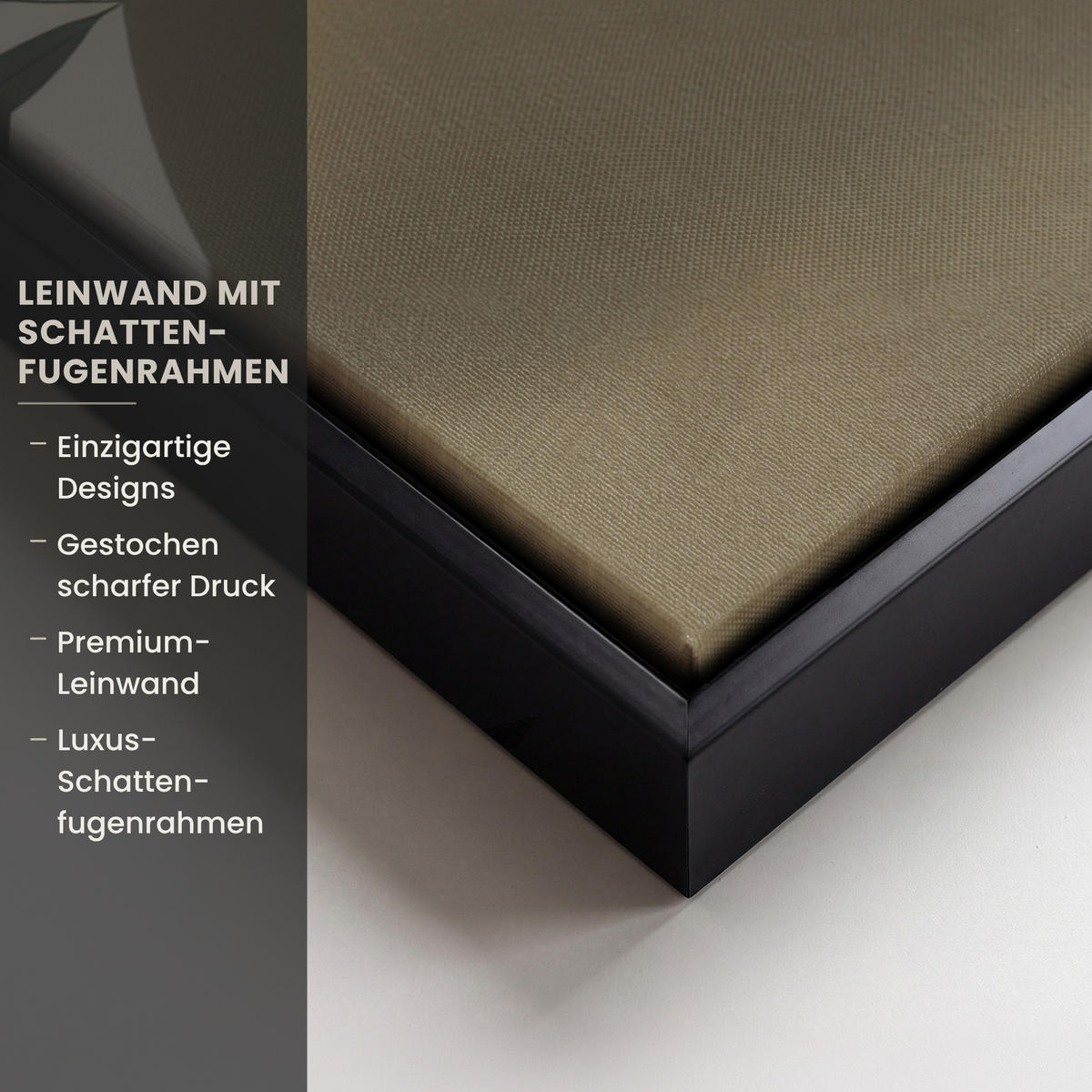 LEINWAND Bilder mit Rahmen - Formen - Rund - Blätter - Beige - 100x70 - Rostfarben, Textil (100/70cm) - MuchoWow