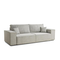 SOFA MIT SCHLAFFUNKTION Milos Grau Chenille-Stoff - Schwarz/Grau, Holz/Holzwerkstoff (255/70/105cm) - Maison de Reve