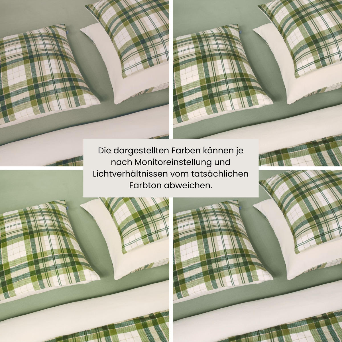 BETTWÄSCHESET Morris - Feinbiber - 2-teilig - 135 x 200 cm - Grün - Grün, Textil (135/200cm) - SCHIESSER