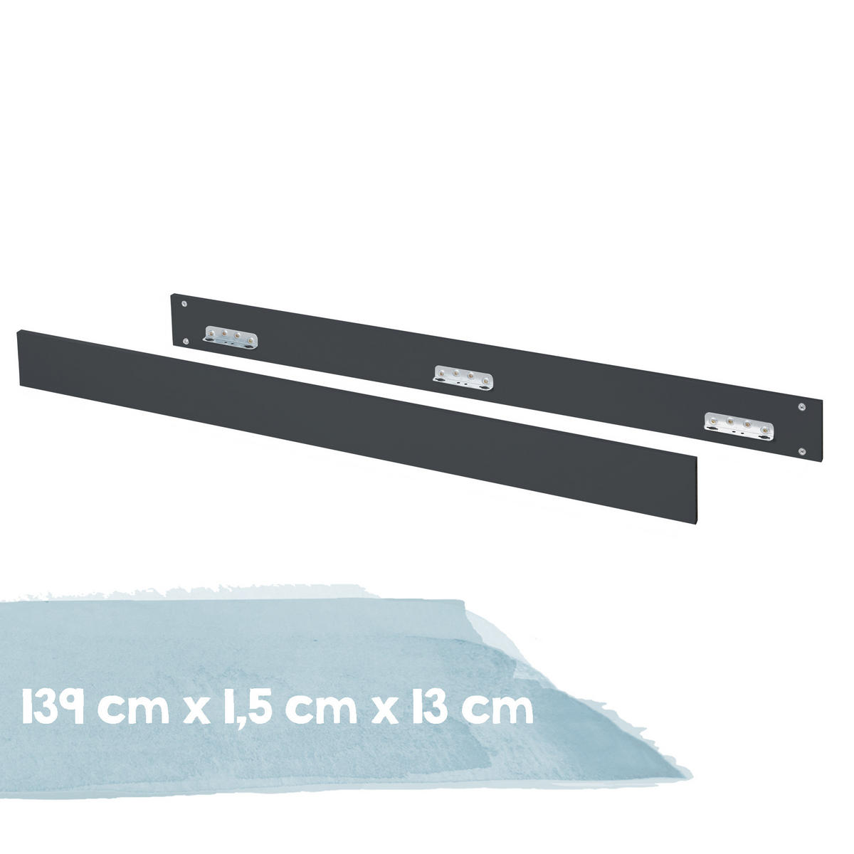 UNIVERSALUMBAUSEITEN anthrazit - Anthrazit, Holzwerkstoff (1.5/13/139cm) - Roba