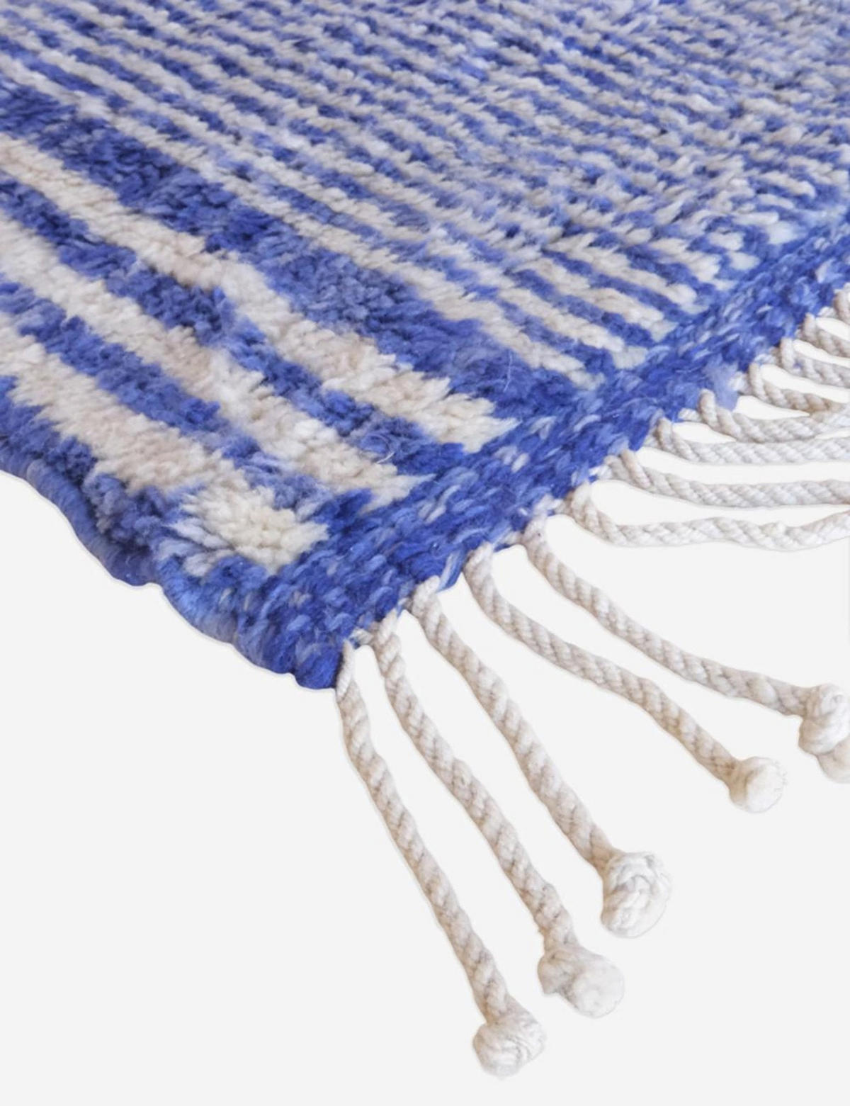 BERBERTEPPICH modern Design aus reiner Wolle 200x 300 cm - Blau, Naturmaterialien (200/300cm) - AFK Living