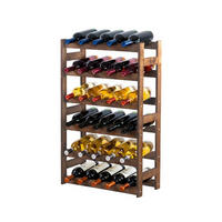 WEINREGAL Pinotwine 86x53x25 cm 30 Flaschen Massives Kiefernholz Braun Geölt - Braun, Holz (53/86/25cm) - PROREGAL