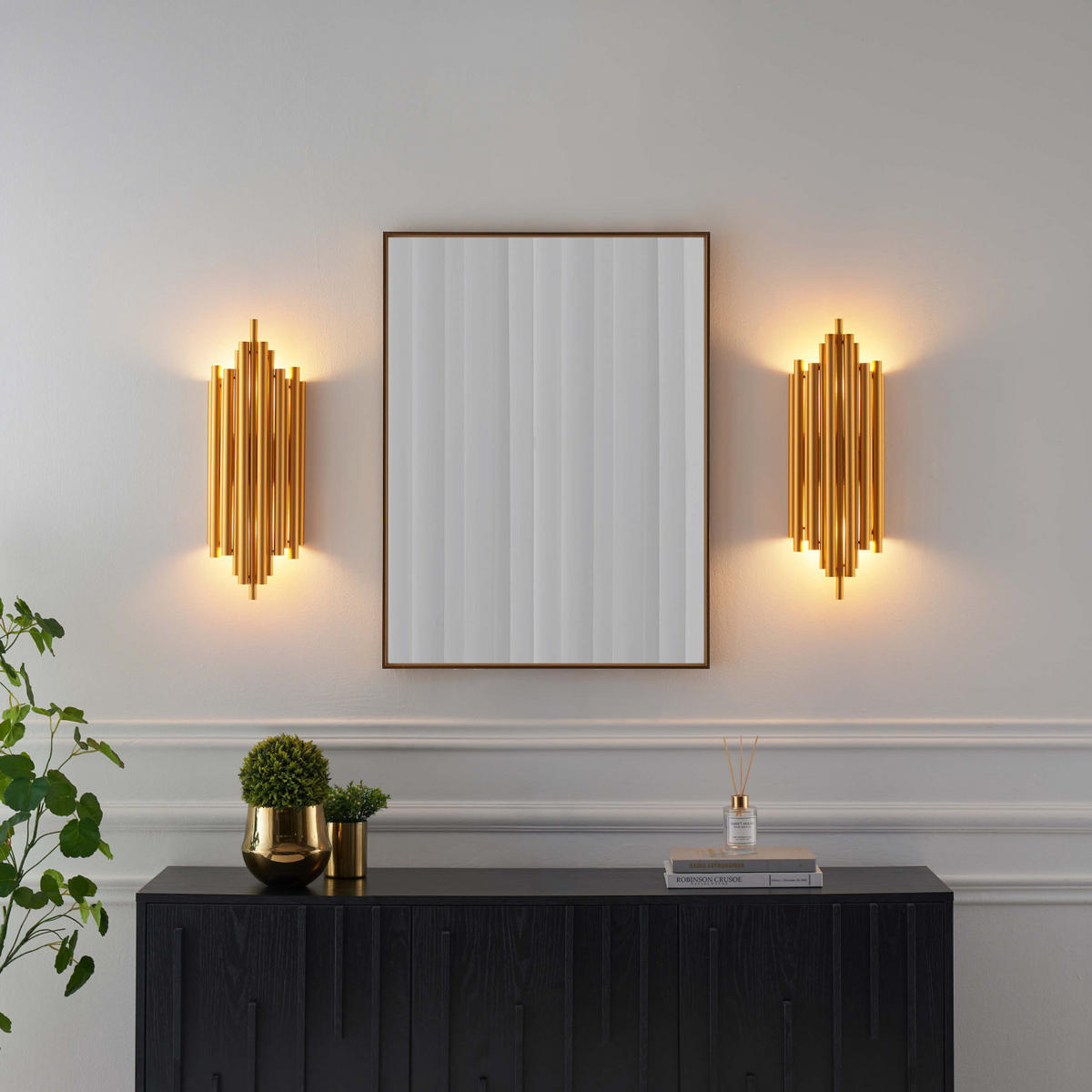 WANDLEUCHTE Rosela, Gold / Messing, 50cm - Goldfarben, Metall (10/50/18cm) - KOSILUM