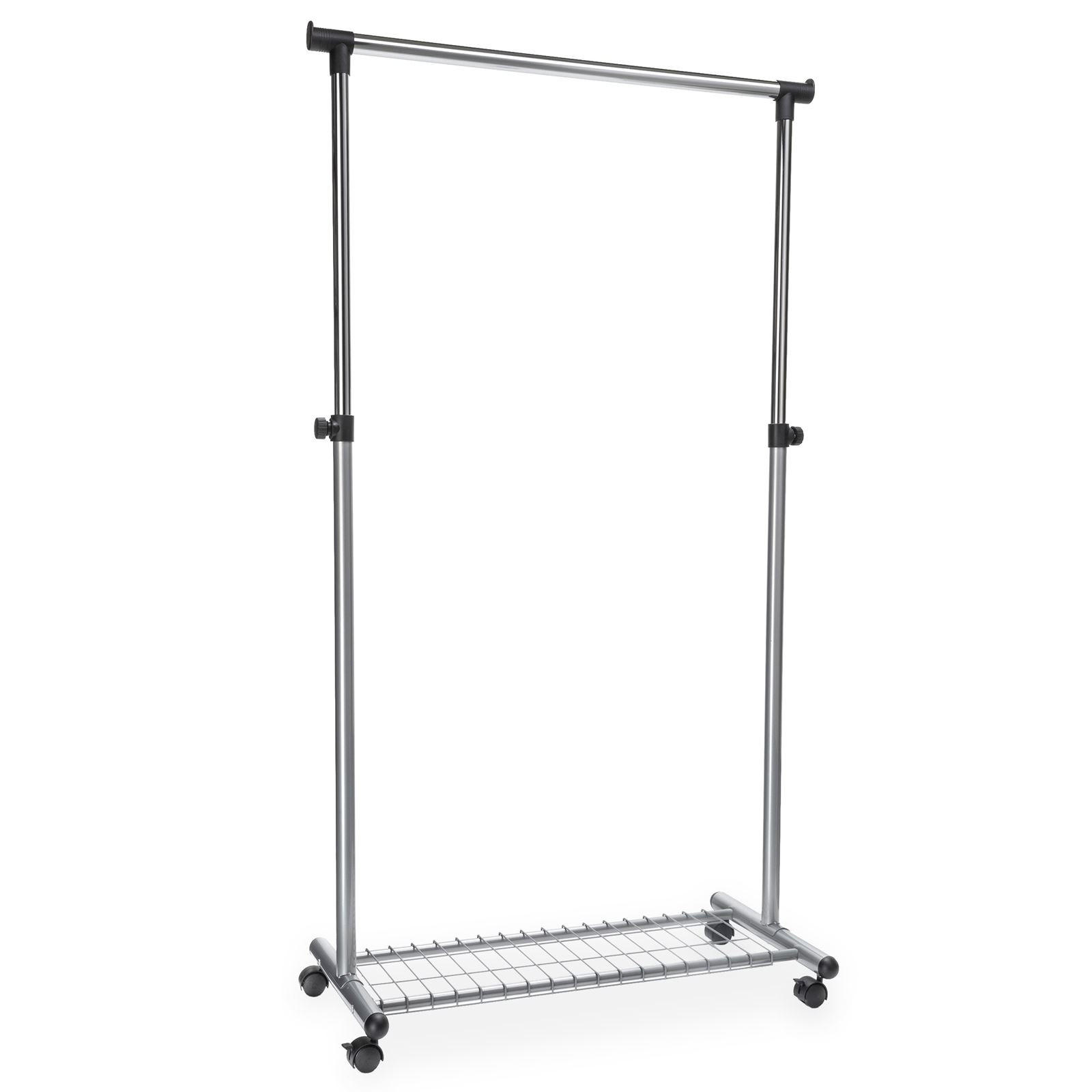 GARDEROBENWAGEN ORLA - Grau, Metall (88/165/40cm) - IDIMEX