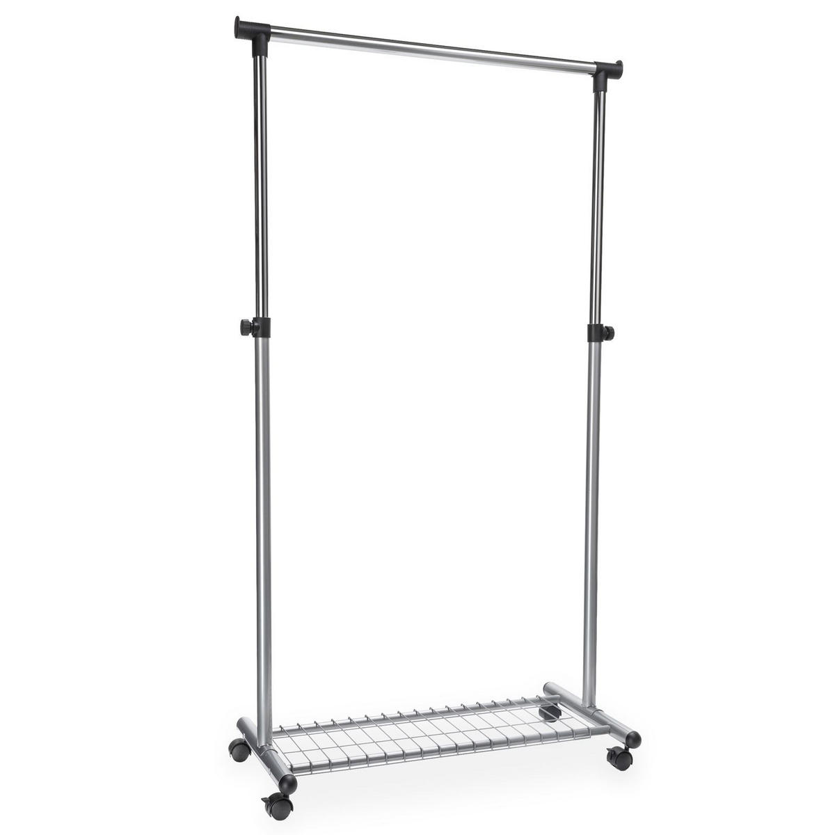 GARDEROBENWAGEN ORLA - Grau, Metall (88/165/40cm) - IDIMEX