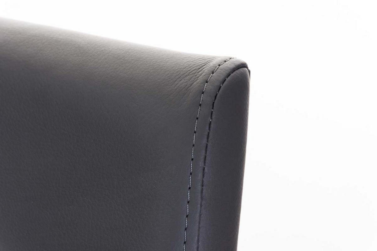 BARHOCKER Lederlook Grau - Schwarz/Grau, Textil/Metall (42/86/44cm) - CLP