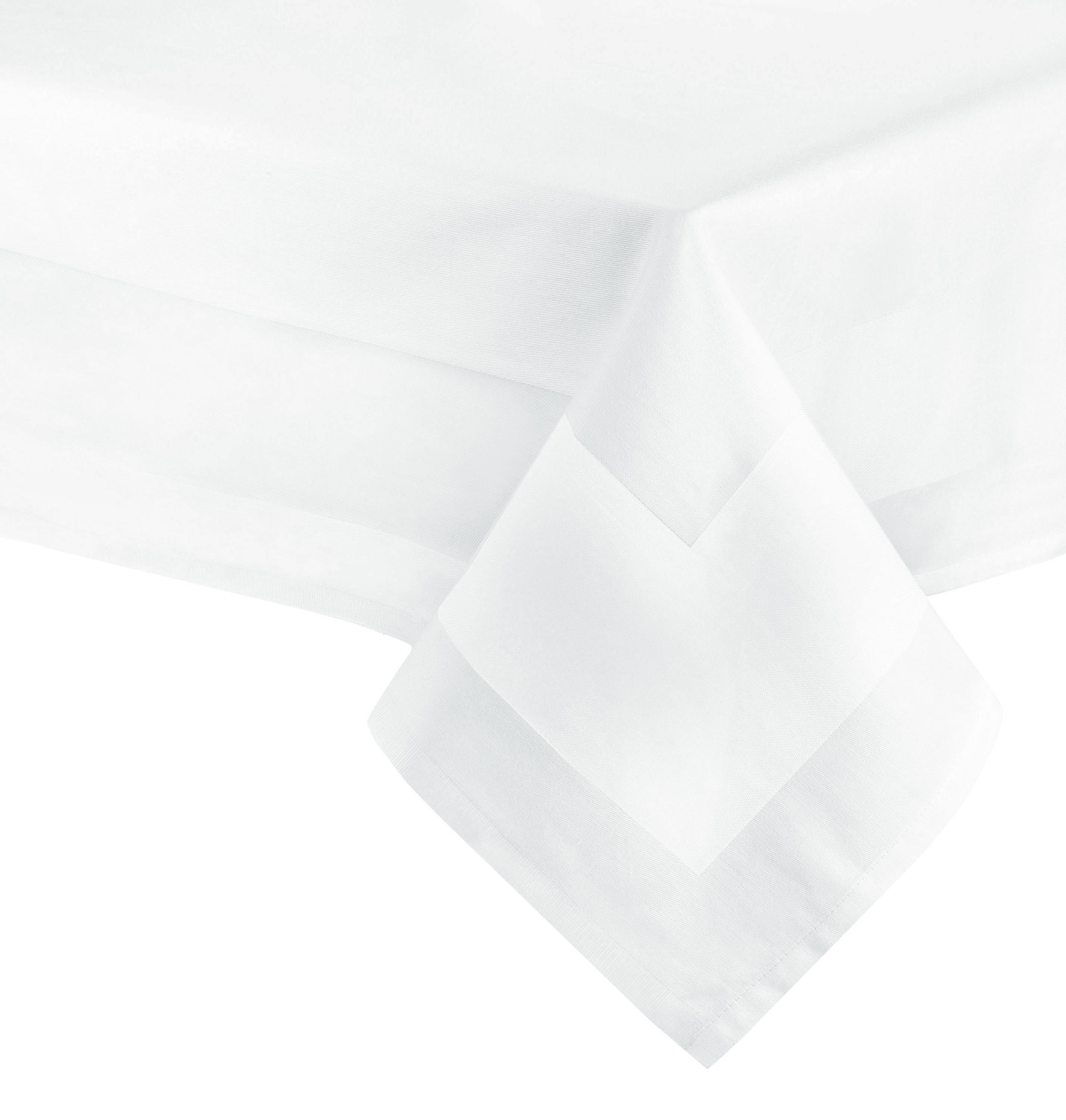 TISCHDECKE, 130x280 cm, 100% Baumwolle, Weiß - Weiß, Textil (130/280cm) - Zollner