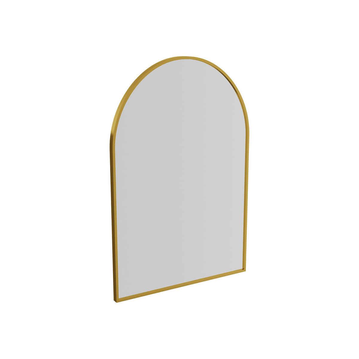WANDSPIEGEL Bogenform 91 x 61 cm aus Sicherheitsglas mit Aluminiumrahmen gold - Goldfarben, Metall (61/91/3cm)