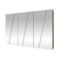 DREHTÜRENSCHRANK Zen 6L 300 cm - Goldfarben/Schwarz, Holzwerkstoff/Kunststoff (300/202/50cm) - MIRJAN24