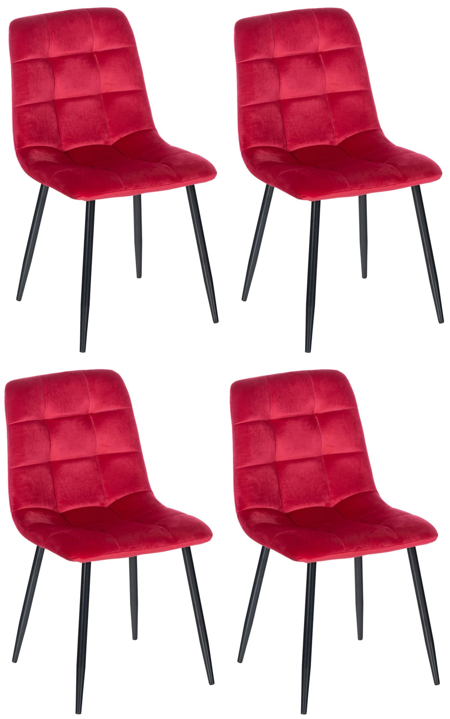 Deluke Esszimmerstühle Rot 45x84x55 cm