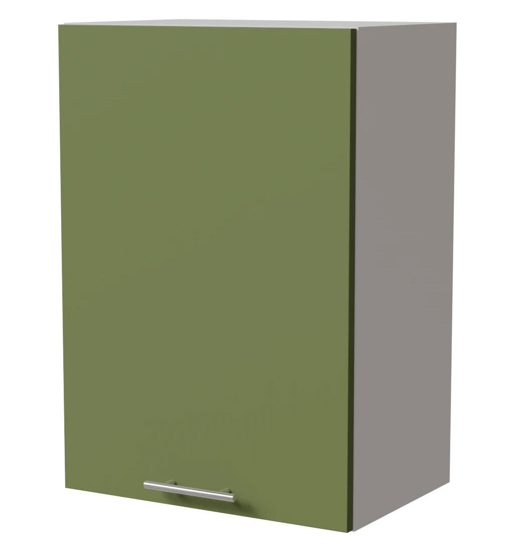 HÄNGESCHRANK Brerra W2/50 Weiß / RAL 6025 farngrün Matt 50 / 32,5 / 72cm - Weiß/Grün, Holz/Holzwerkstoff (50/72/32.5cm) - Feldmann-Wohnen