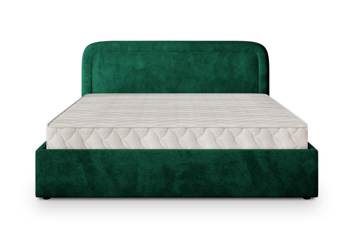 POLSTERBETT BENIRA K 120x200 cm mit Bettkästen - Grün - Grün, Holz/Textil - MASSENO
