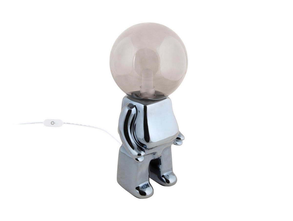 TISCHLAMPE Ross LED Schwarz 12/12/27 cm - Schwarz, Keramik (12/12/27cm) - Leitmotiv