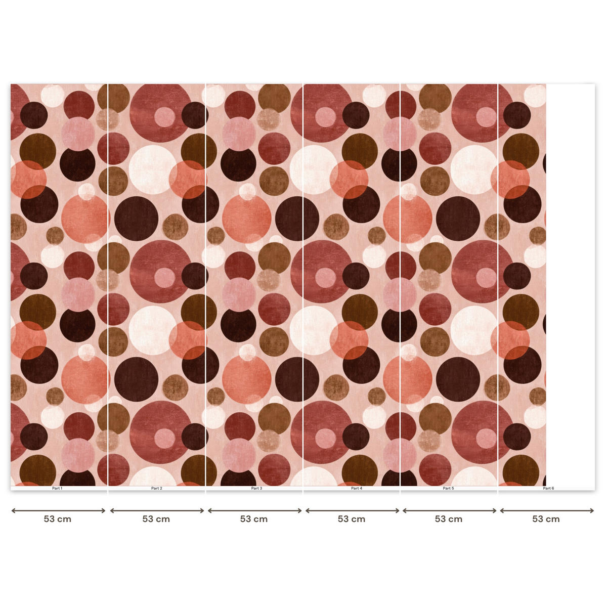 TAPETE - Kreise - Modern - Farbenfroh - 280x200 cm - Multicolor, Papier (280/200cm) - OnlyWow