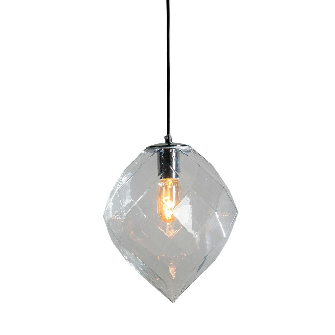 HÄNGELEUCHTE Pinguetti, Silber/Chrom, 32cm - Chromfarben, Glas (120/25/32cm) - KOSILUM