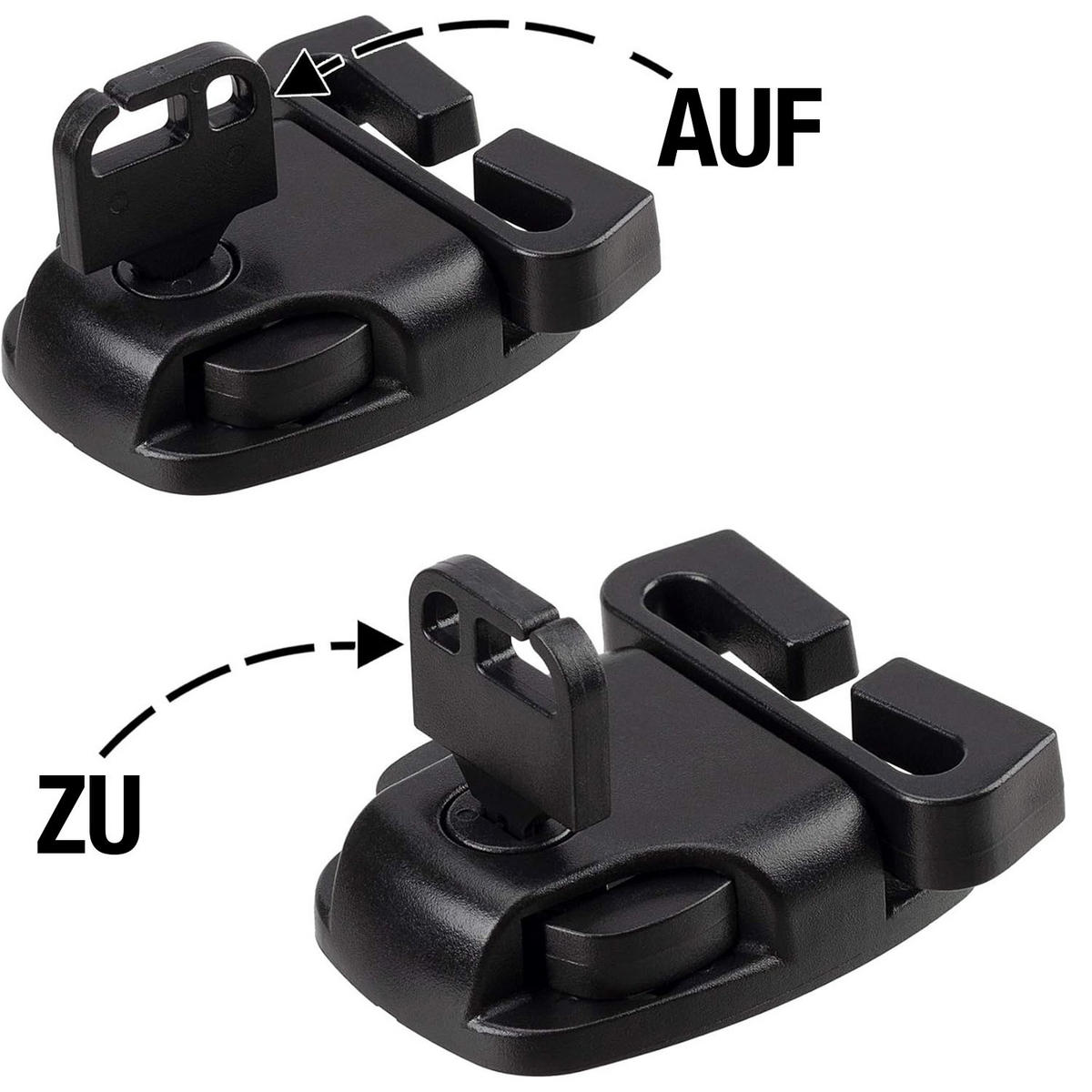 WHIRLPOOL ZUBEHÖR Abdeckungsclip (4-Teilig) Abschliessbar - Schwarz, Kunststoff (3/4cm) - Canadian Spa Company