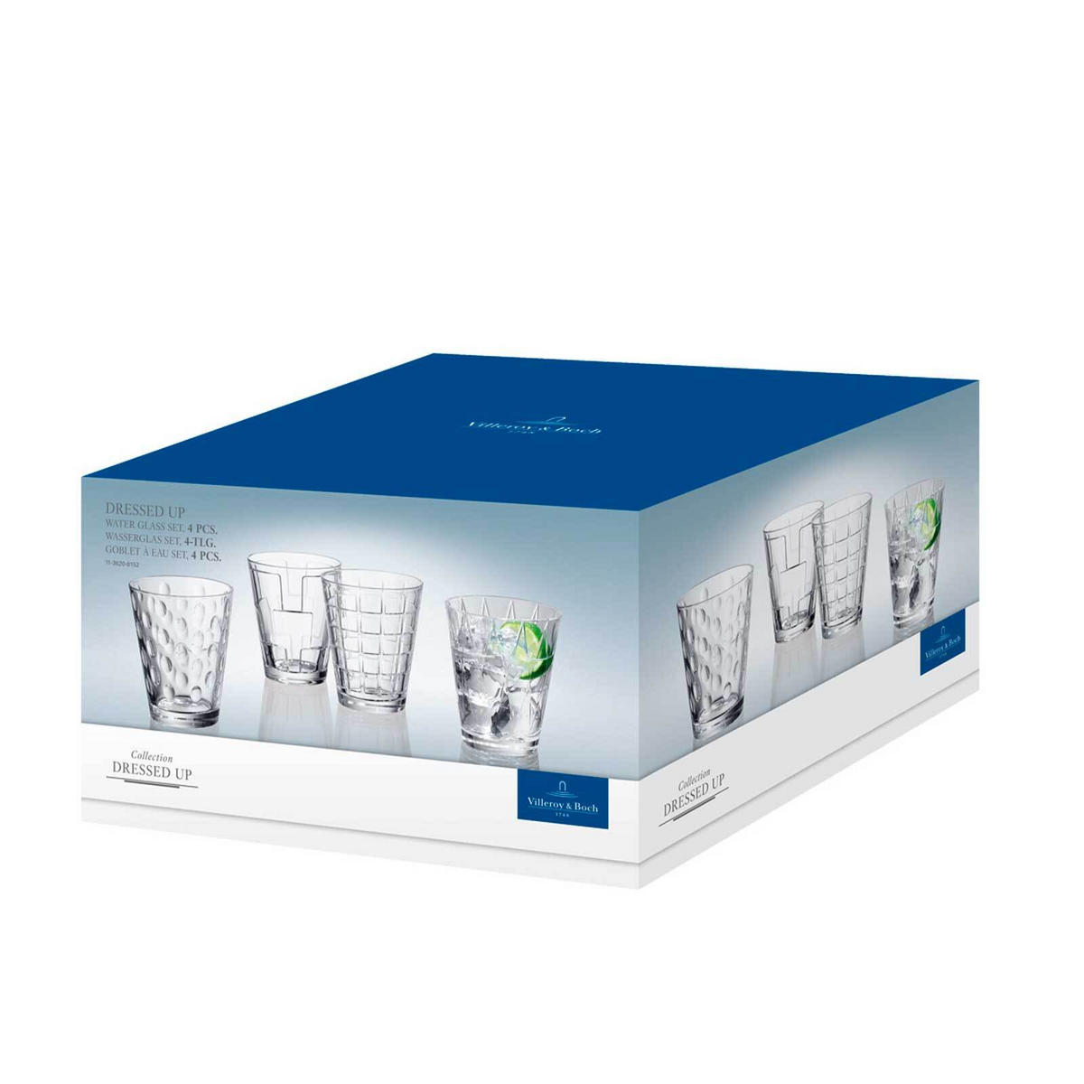 WASSERGLÄSER Dressed Up transparent 310 ml 4er Set - Transparent, Glas (0.31L) - Villeroy & Boch