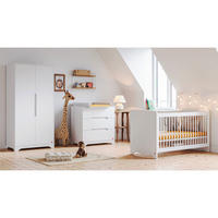 POKOJ PRO MIMINKO 3DÍLNÝ Ova Bílá - bílá, kompozitní dřevo (124.5/86/65cm) - Petits-meubles
