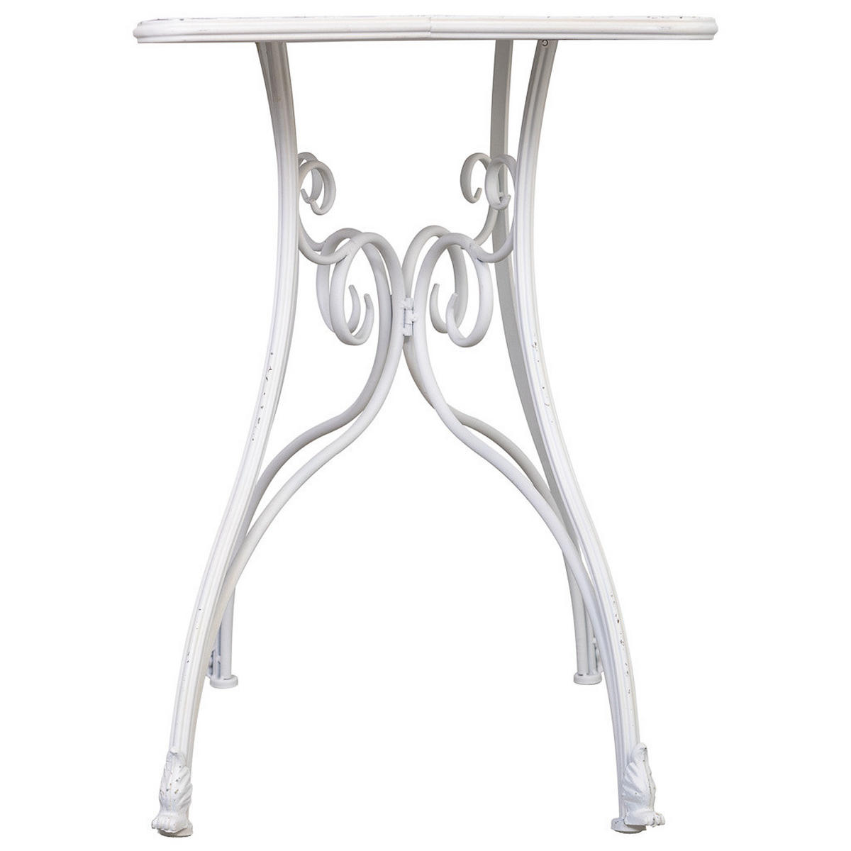 KONSOLENTISCH aus Metall, weiß, 100x52x76cm - Weiß, Holz (52/100/76cm) - Wanderlust