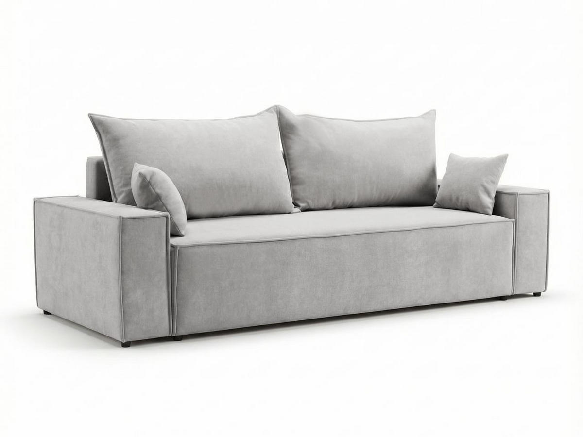 SOFA 230/90/70 Hellgrau Sivra - Hellgrau, Kunststoff/Textil (230/70/90cm) - Graingold