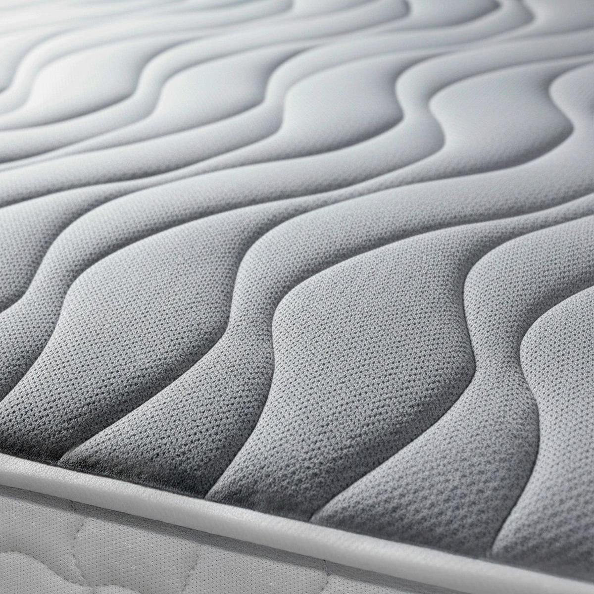 DOPPELMATRATZE 160x200 Memory-Schaum 9 Zonen H25 orthopädisch antiallergisch - Weiß, Textil (160/200cm) - The White Stone