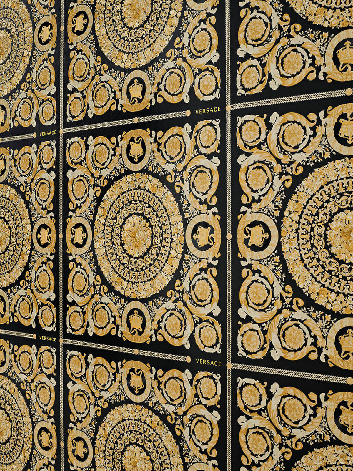 VLIESTAPETE 70/1005 cm - Goldfarben/Schwarz, Kunststoff/Textil (70/1cm) - KUNSTLOFT
