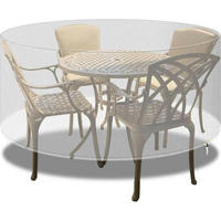 ABDECKHAUBE für Gartenmöbel Set rund 102 x 71 cm - Transparent, Kunststoff (102/71/102cm)