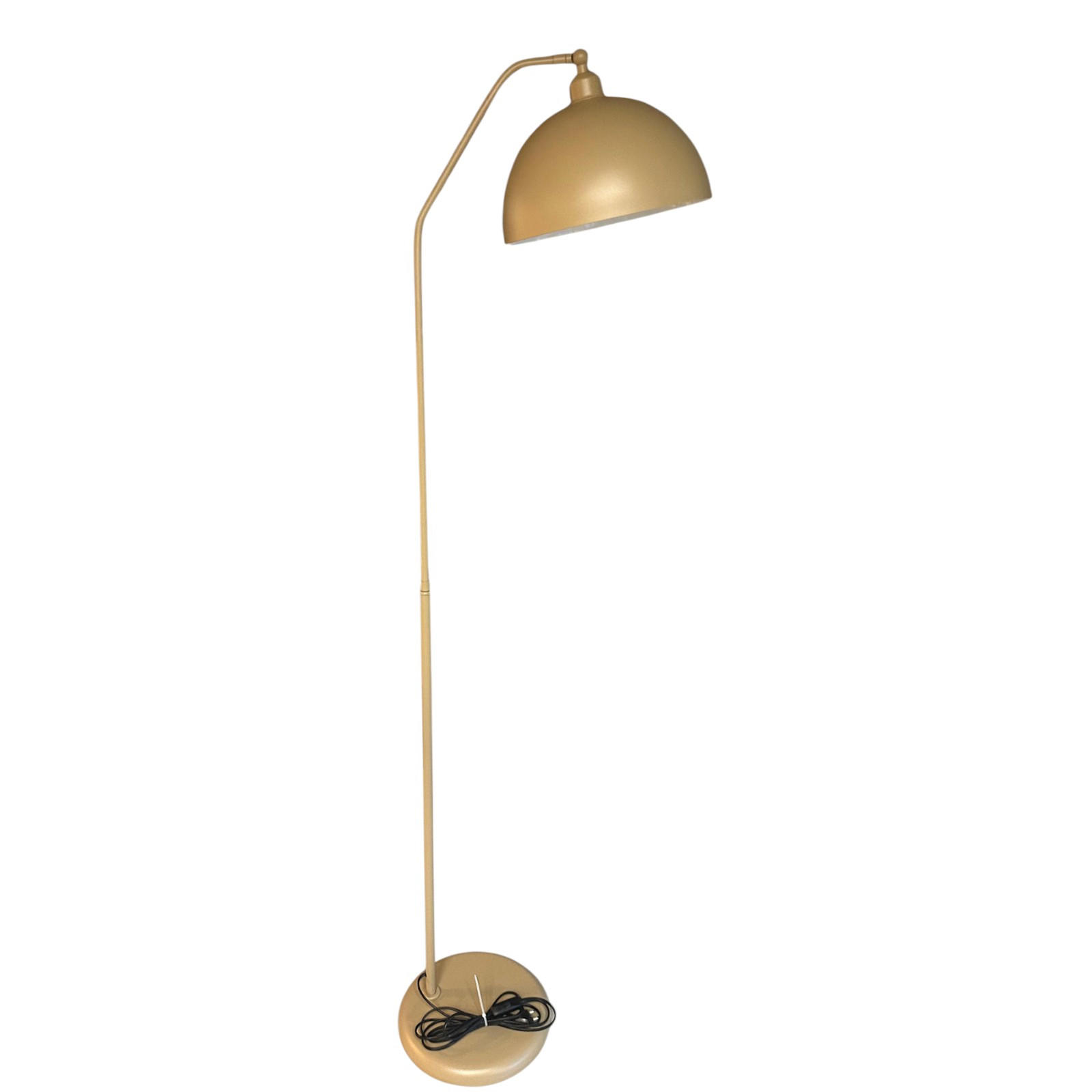 STEHLAMPE Helvik aus Metall mit E27, verstellbarer Lampenschirm - Beige, Metall (37/37/170cm) - Bamyum