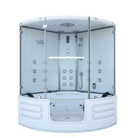 DAMPFDUSCHE Whirlpool K70-WS-EH-EC-SC - Weiß, Glas/Kunststoff (150/150/217cm) - AcquaVapore by Sandra Jentho