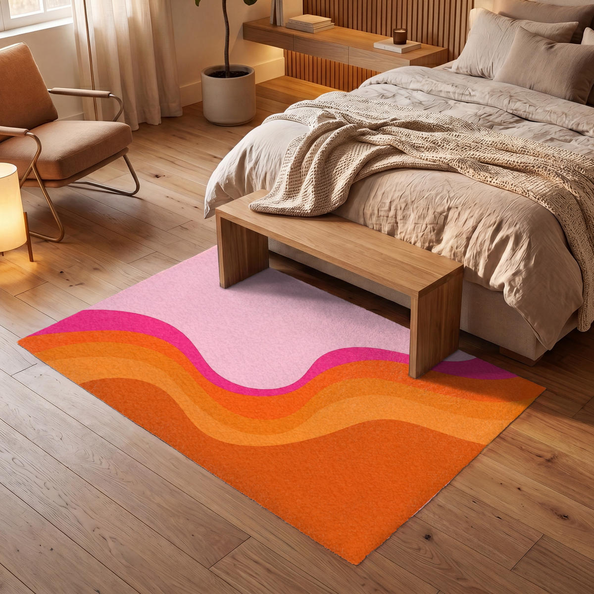 KOBERCE - Retro - Vlny - Farebné - 180x120 cm - viacfarebná, textil/plast (180/0.4cm) - OnlyWow