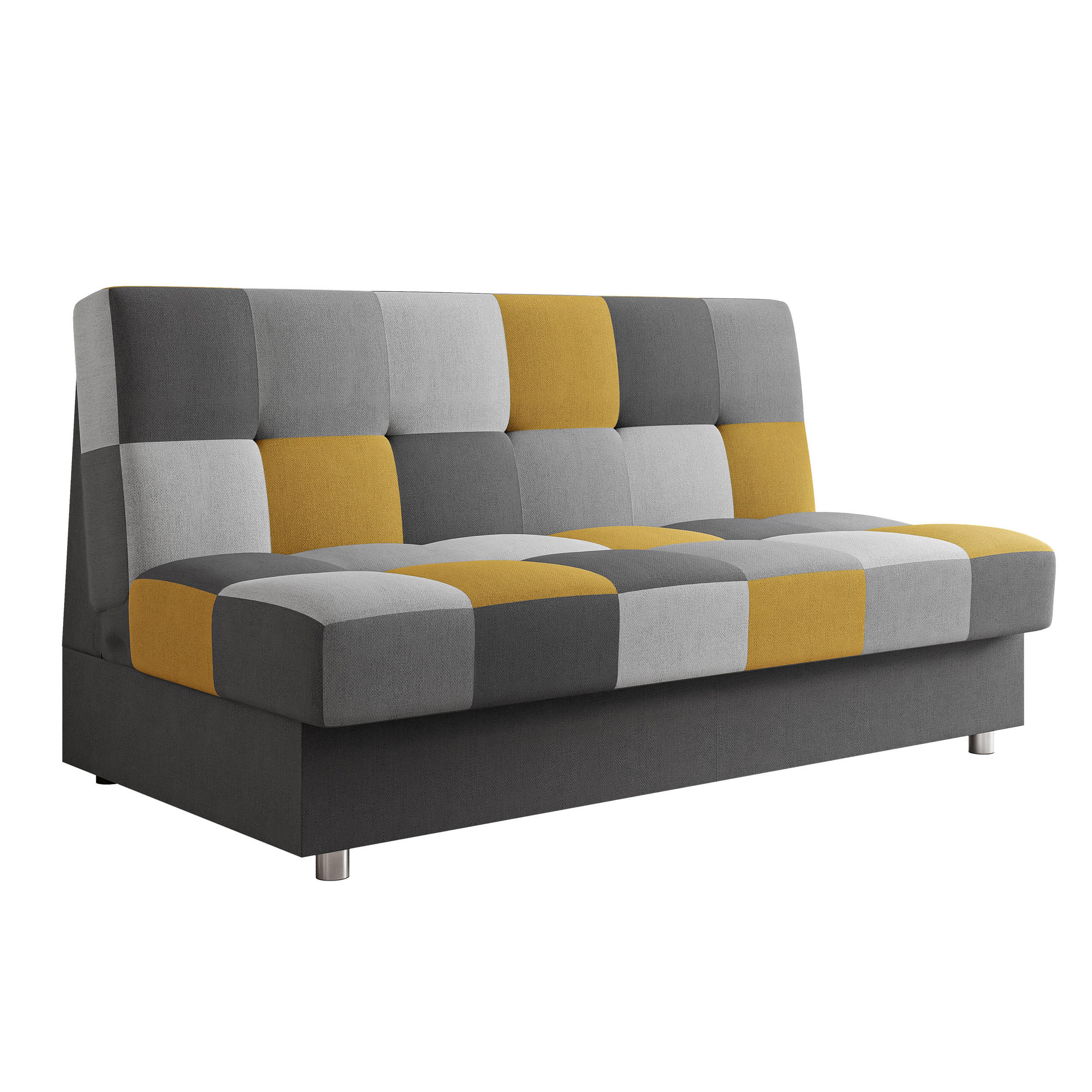 SCHLAFSOFA SKAL mit Bettkasten Anthrazit/Gelb - Anthrazit/Gelb, Holzwerkstoff/Kunststoff (200/85/90cm) - Idohome
