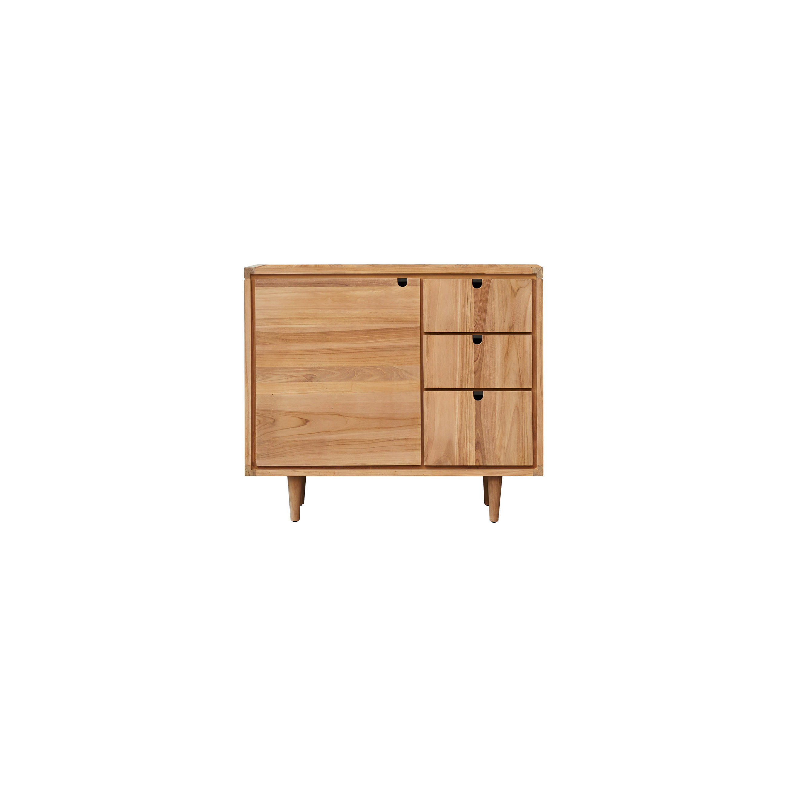 WASCHTISCHUNTERSCHRANK Jonàk Natur aus Teak - Naturfarben, Holz (93/80/50cm) - Tikamoon