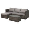 GARTENLOUNGE Queens Braun - Braun/Grau, Kunststoff - SVITA