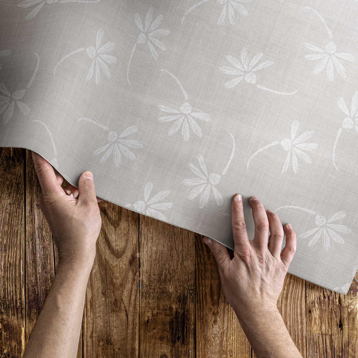 TEPPICH 120x180 cm Zarte Boho Gänseblümchen - Ecru, Kunststoff (120/180cm) - Wallfluent