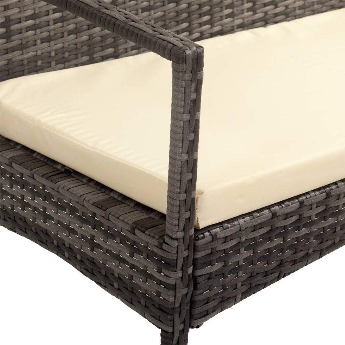 BANK, grau, 110x55x85cm - Grau, Naturmaterialien (110/85/55cm) - Wanderlust