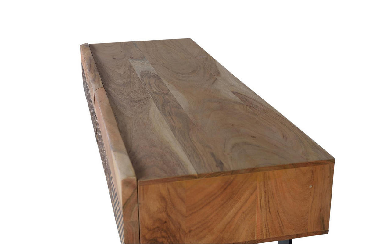 KONSOLE aus Akazienholz und Metall - Braun, Holz (110/77/40cm) - Giner y Colomer