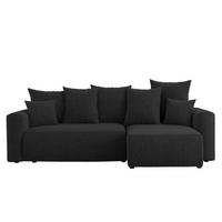 ECKSOFA DAVE L - Schwarz, Holzwerkstoff (238/87cm) - Meblini