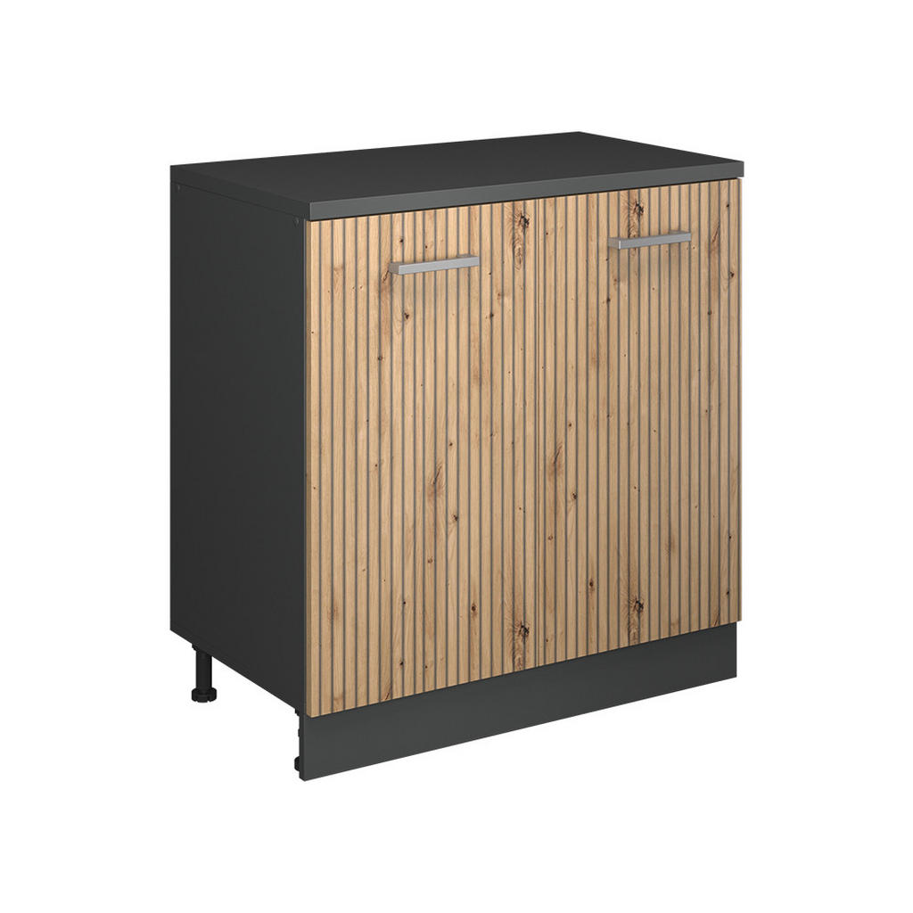 Vicco ROZŠIŘUJÍCÍ SKŘÍŇKA Rion, Řemeslný dub/Antracit, 80 x 46 cm bez šikminy se 2 dveřmi