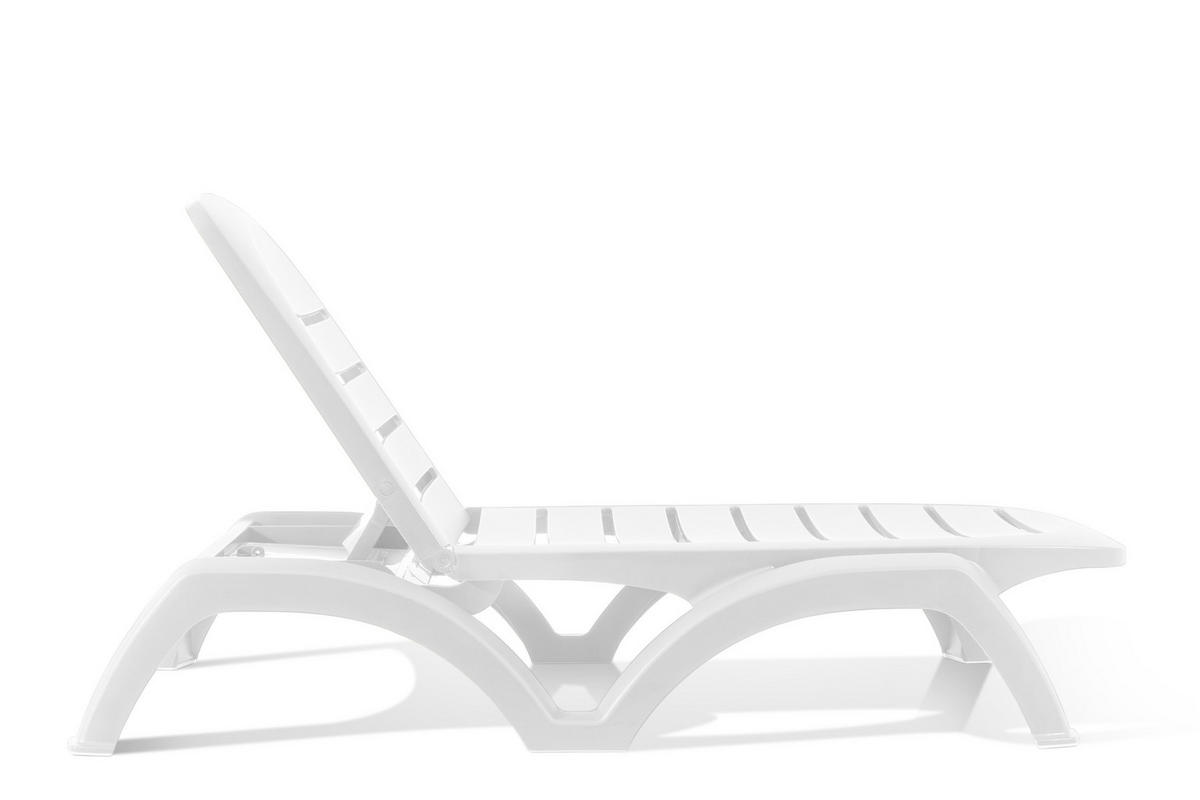 SONNENLIEGE BATSI, Weiß - Weiß, Kunststoff (78/102/184cm) - KONSIMO®