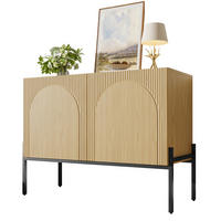 SIDEBOARD in Natur 100x40x75 cm mit 2 Türen und Metallbeinen - Naturfarben, Holzwerkstoff (40/75/100cm) - IVMEU