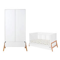 SOBA ZA BEBE 2-dijelni Bijeli - bijela, drvni materijal (161/90/75cm) - Petits-meubles
