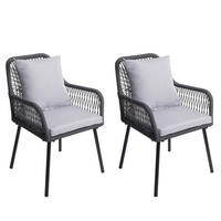 GARTENSTUHL Anthrazit, Grau - Anthrazit/Grau, Textil (54/81/62cm) - MCW