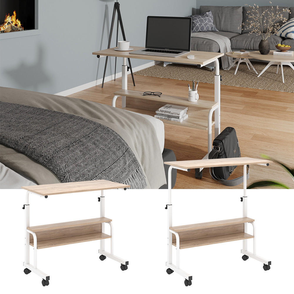 SCHREIBTISCH Bica Weiß 80 x 40 cm - Weiß/Sonoma Eiche, Holzwerkstoff (40/80/90cm) - Vicco
