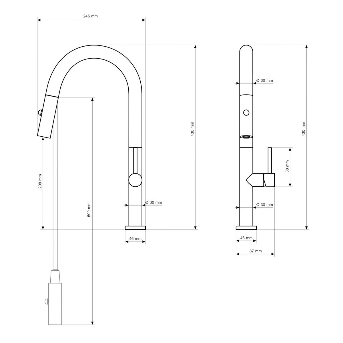 KÜCHENARMATUR Livia Gebürstetes Gold - Goldfarben, Metall (24/43/24cm) - Granitan